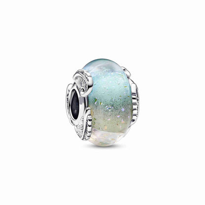 Curved Feather Multicolour Murano Glass Charm