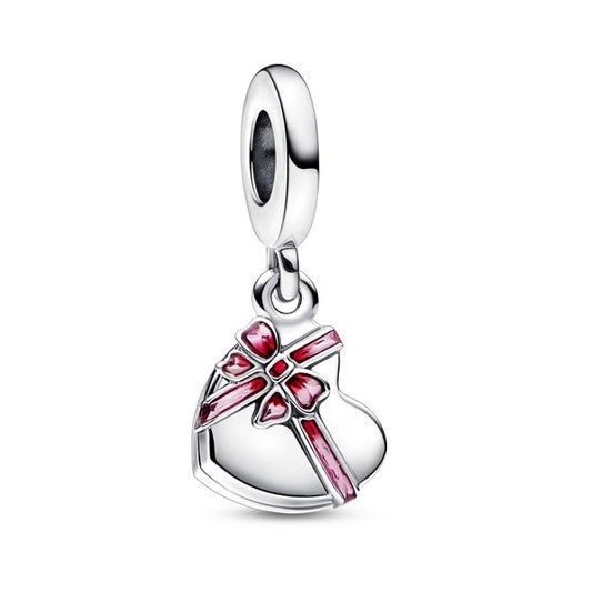 Openable Heart Chocolate Gift Box Dangle Charm