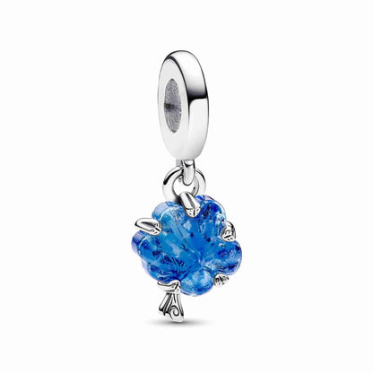 Blue Murano Glass Family Tree Dangle Charm
