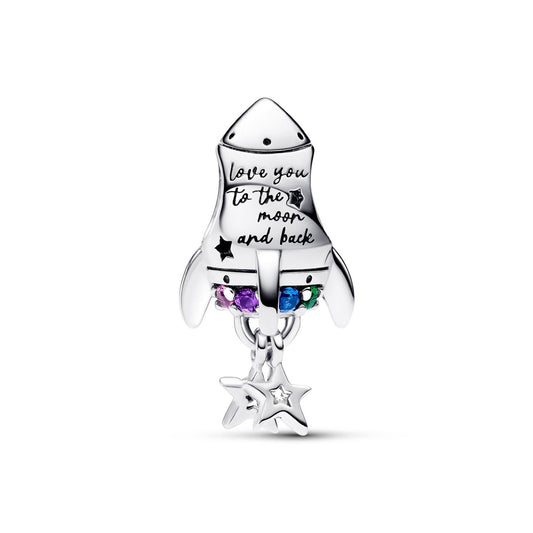 Space Love Rocket Charm