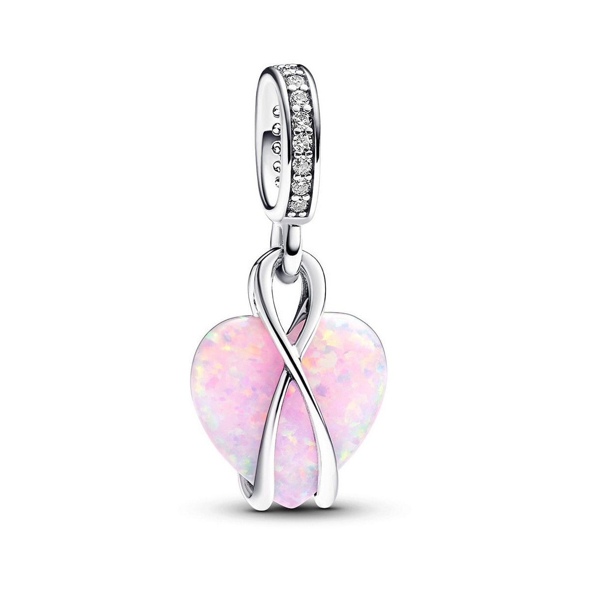 Mum Opalescent Heart Dangle Charm