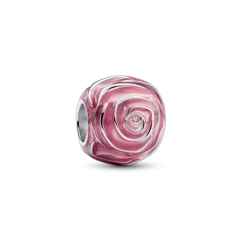 Rose In Bloom Charm - Pink