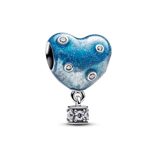 Hot Air Balloon Heart Charm