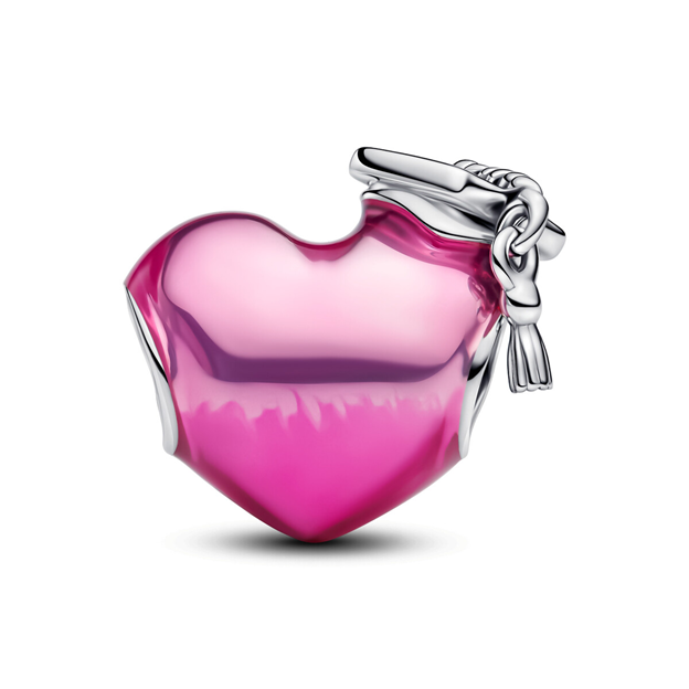 2025 Graduation Heart Charm - Pink