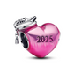 2025 Graduation Heart Charm - Pink