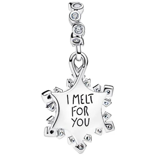 Sparkling Snowflake With Opal Double Dangle Charm