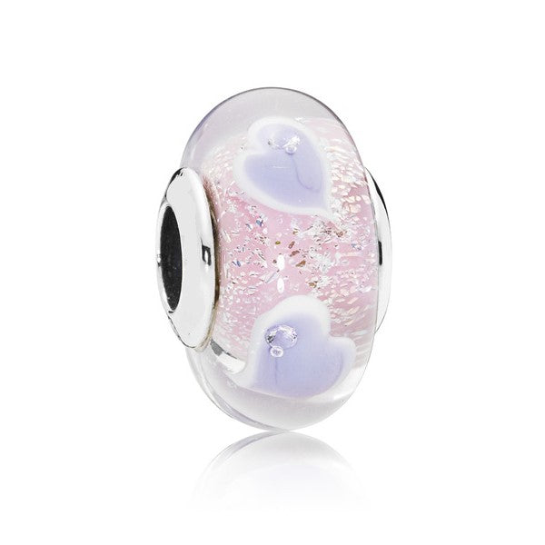 Plentiful Hearts Murano Glass Charm