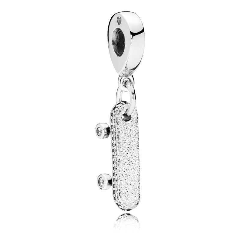 Sparkling Skateboard Dangle Charm