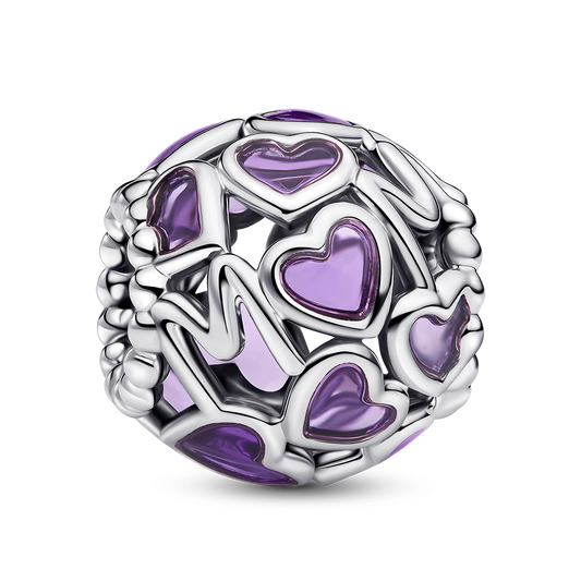 Openwork Hearts Mum Charm