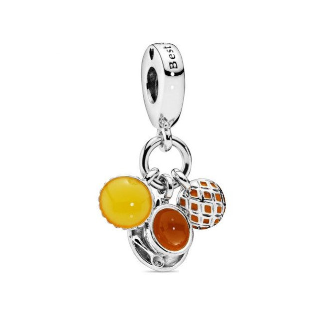 Egg Tart, Milk Tea & Pineapple Bun Triple Dangle Charm