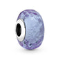 Wavy Lavender Murano Glass Charm