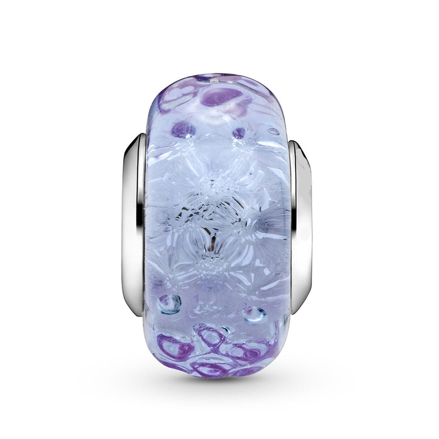 Wavy Lavender Murano Glass Charm