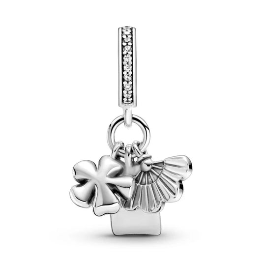 Japanese Sakura, Omamori & Fan Dangle Triple Dangle Charm