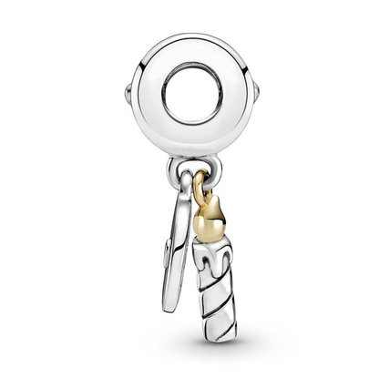 Two-Tone Birthday Candle Double Dangle Charm