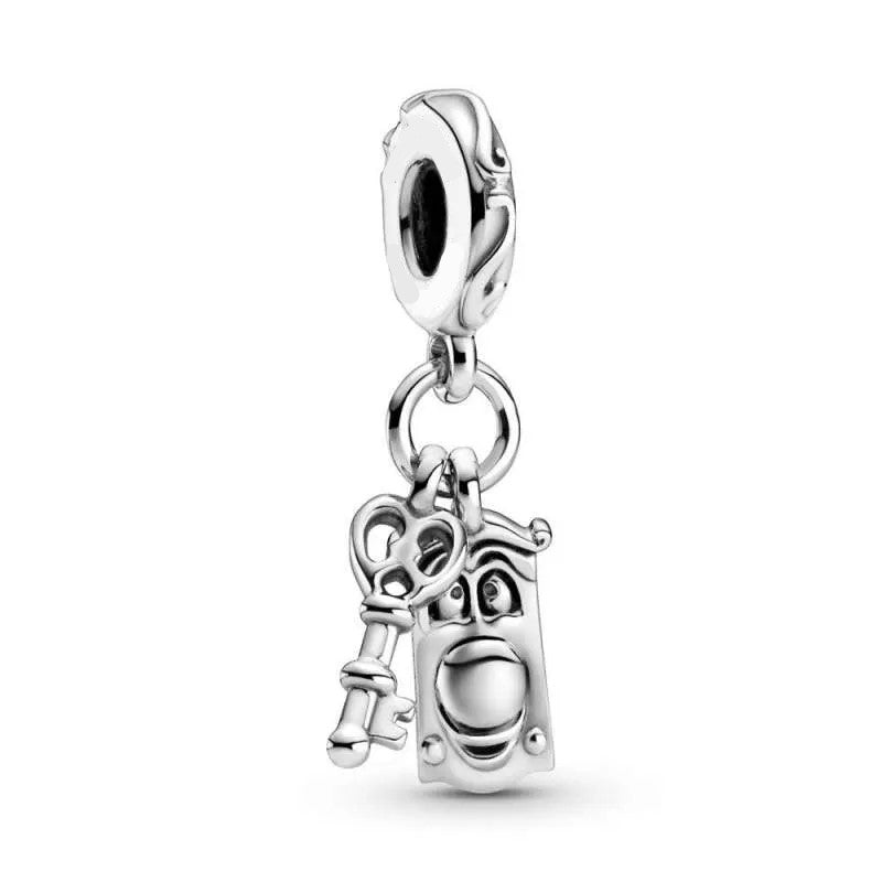 Alice in Wonderland Key & Door Knob Dangle Charm