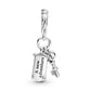 Alice in Wonderland Key & Door Knob Dangle Charm