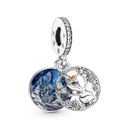 Frozen Snow Olaf Double Dangle Charm