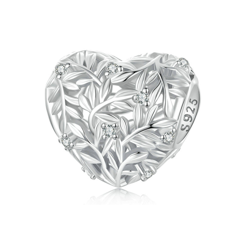 Classic Vines Heart Charm