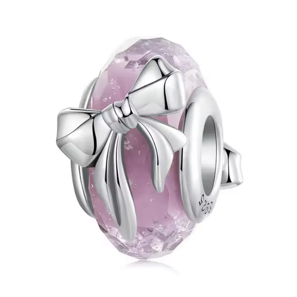 Bowknot Faceted Murano Charm