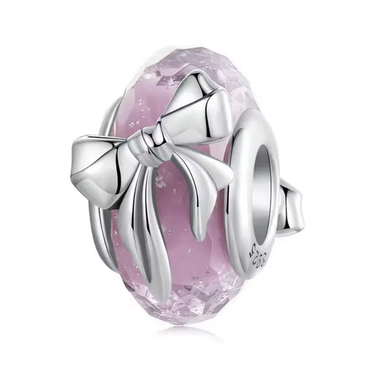 Bowknot Faceted Murano Charm