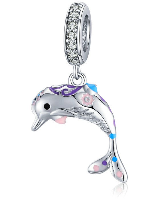 Dolphin Sparkling Dangle Charm