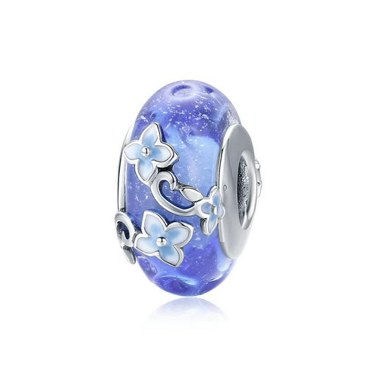 Hydrangea Blue Murano Charm