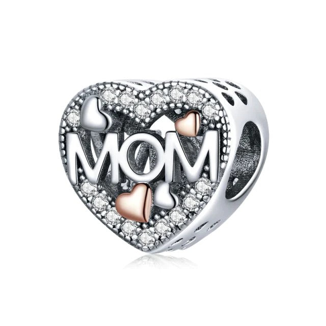 Mom Thanksgiving Heart Charm