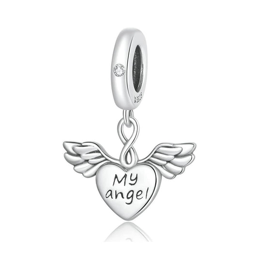 Heart Wings Dangle Charm