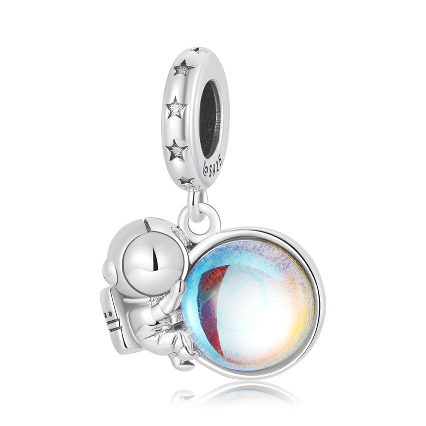 Astronaut & The Moon Dangle Charm