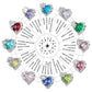 Heart Shape Birthstone Charm Beads