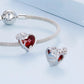 Heart Shape Birthstone Charm Beads