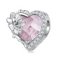 Heart Shape Birthstone Charm Beads