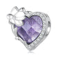 Heart Shape Birthstone Charm Beads