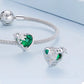 Heart Shape Birthstone Charm Beads