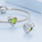 Heart Shape Birthstone Charm Beads