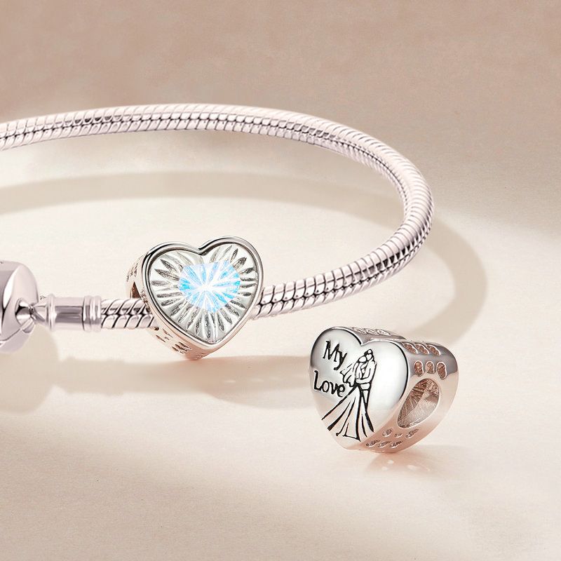 Sparkling Love Heart Gift Charm