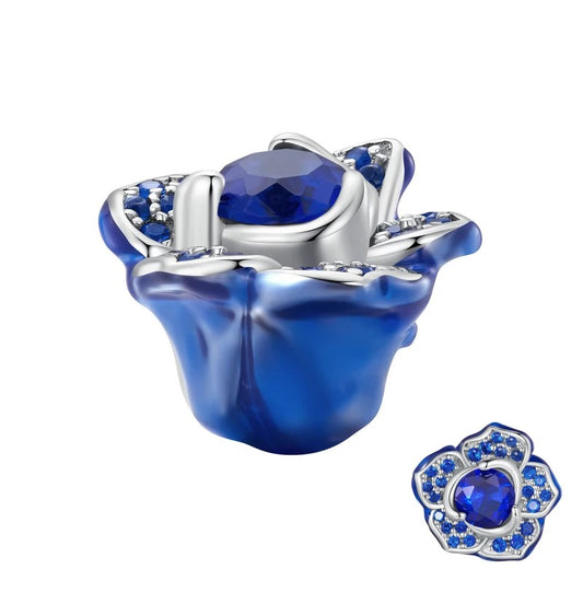 Blue Rose Charm