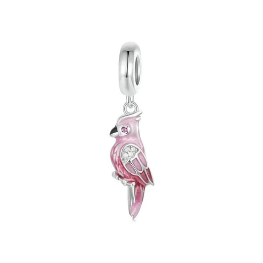 Parrot Dangle Charm - Pink