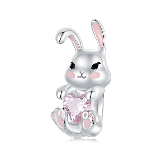 Rabbit With Heart Charm