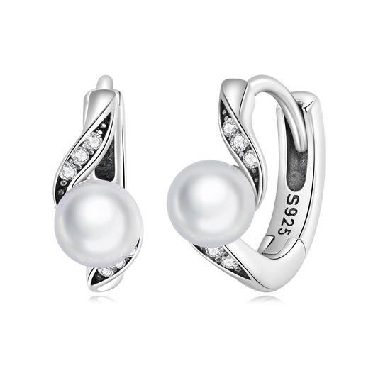 Pearl Hoop Earrings