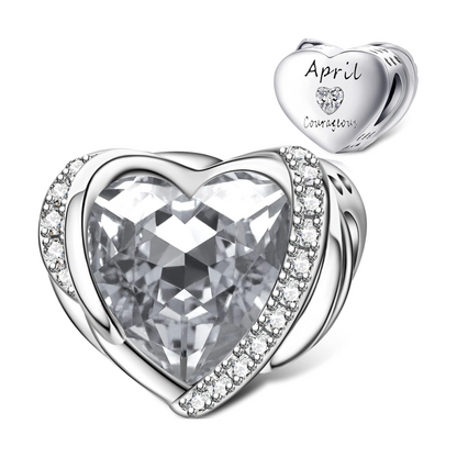 Heart Shape Birthstone Charm