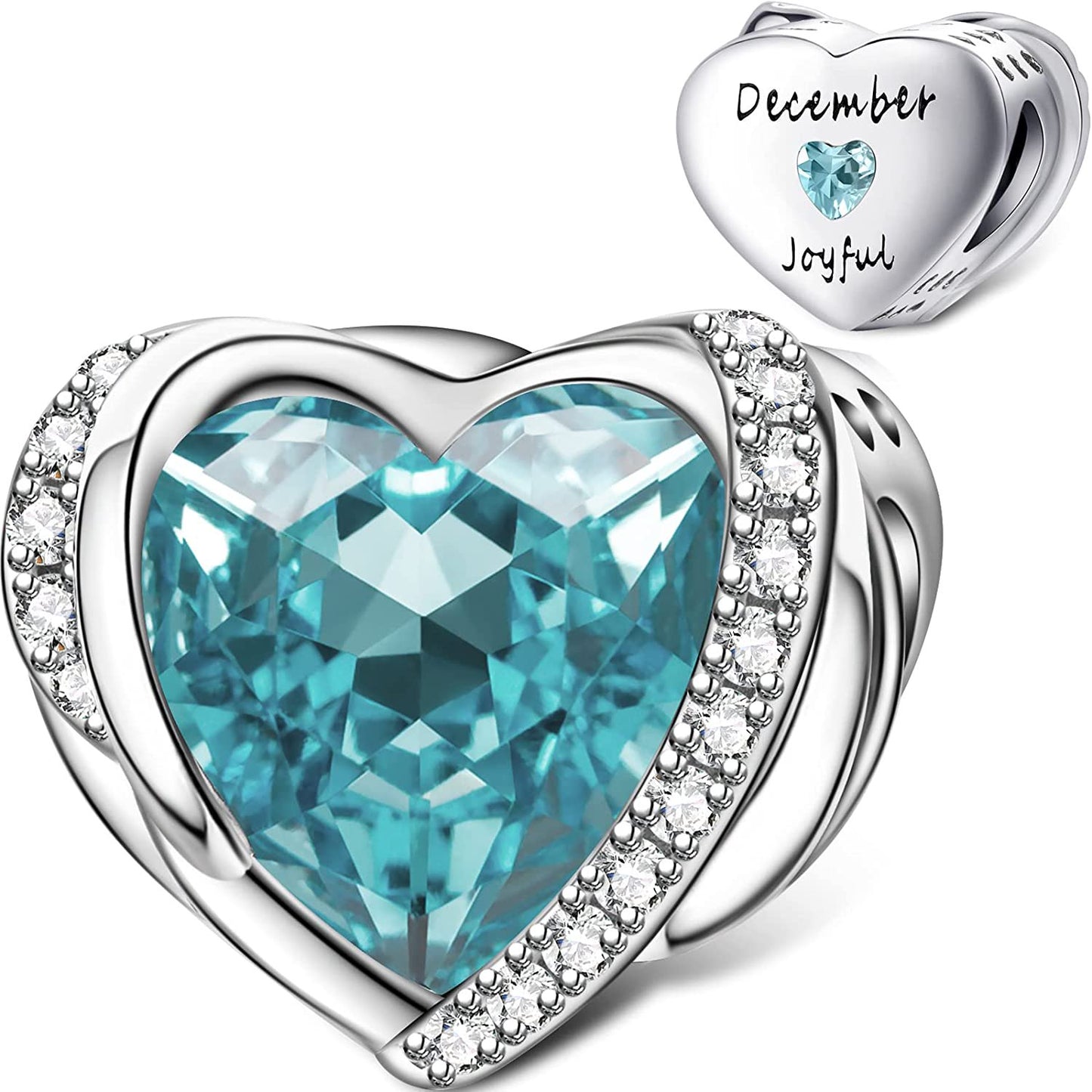 Heart Shape Birthstone Charm