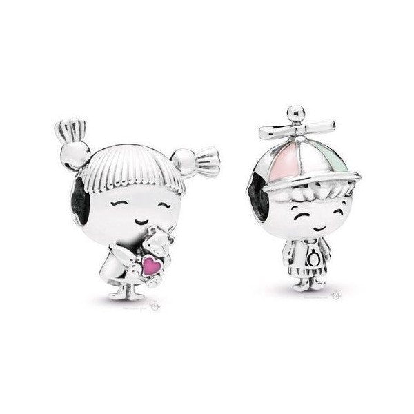 Pandora girl sale with pigtails charm