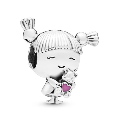 Girl with Pigtails Charm