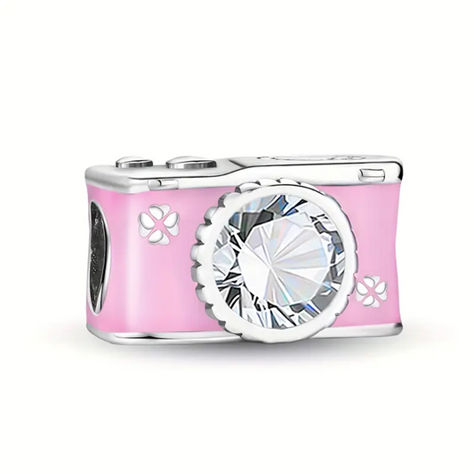 Vintage Camera Charm - Pink