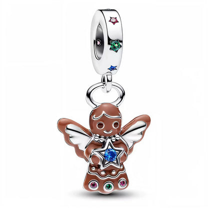 Winged Gingerbread Man Dangle Charm