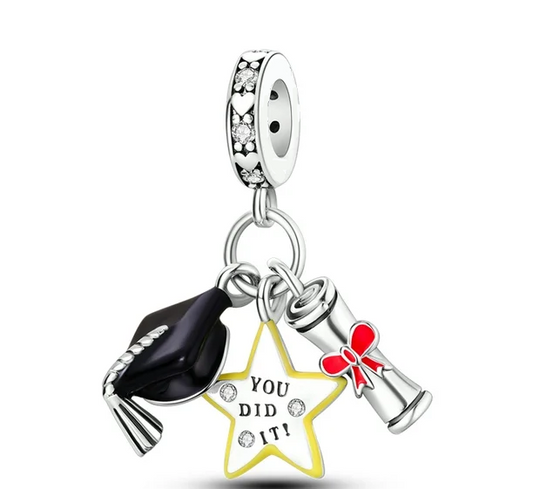 Graduation Triple Dangle Charm