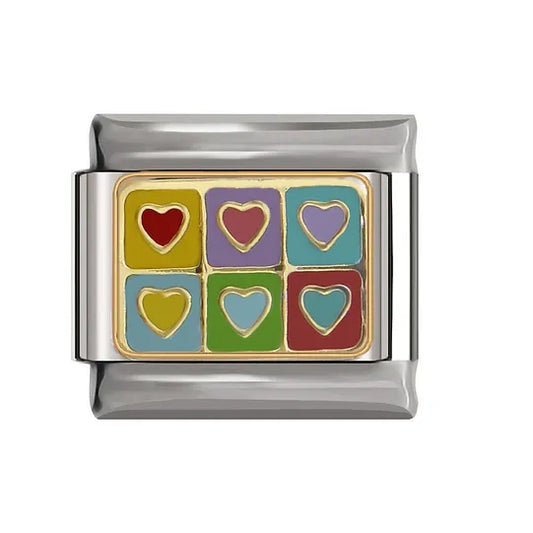 Multicolor Hearts Blocks Link