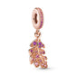Oak Leaf Dangle Charm - Rose