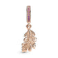 Oak Leaf Dangle Charm - Rose